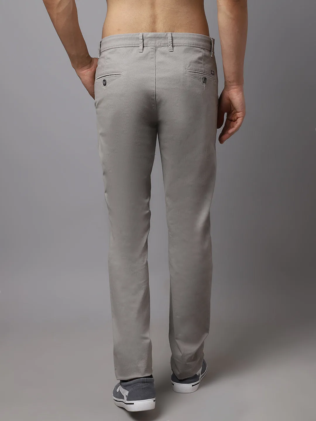 Men's Casual Flat front Stone  Trousers