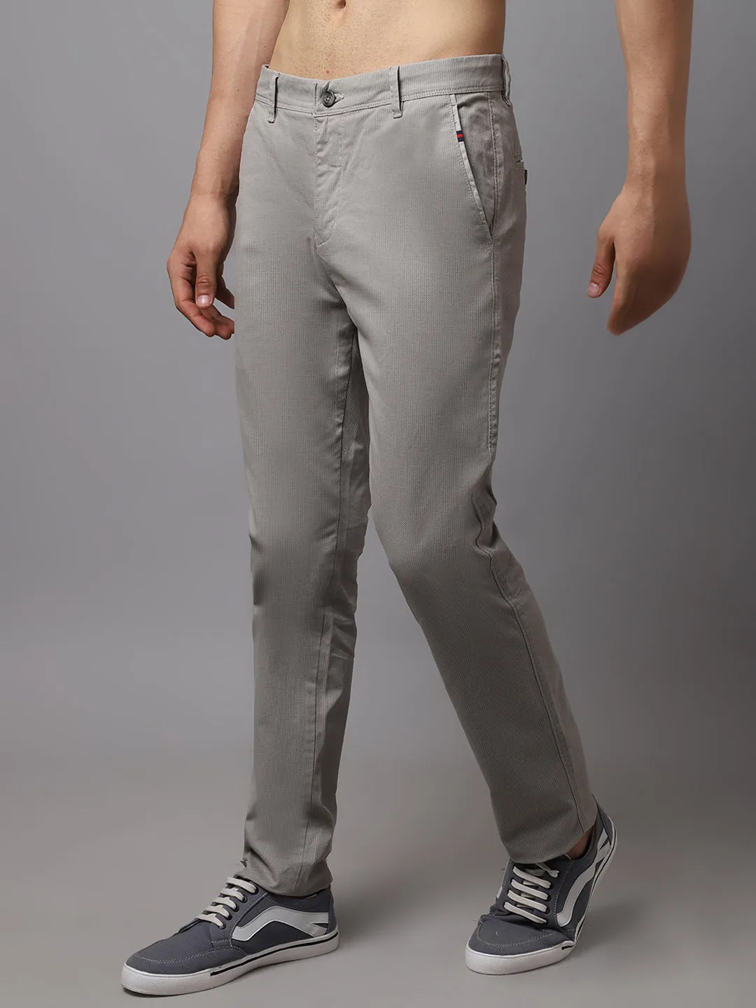 Men's Casual Flat front Stone  Trousers