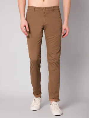 Men's Casual Flat front Wood  Trousers