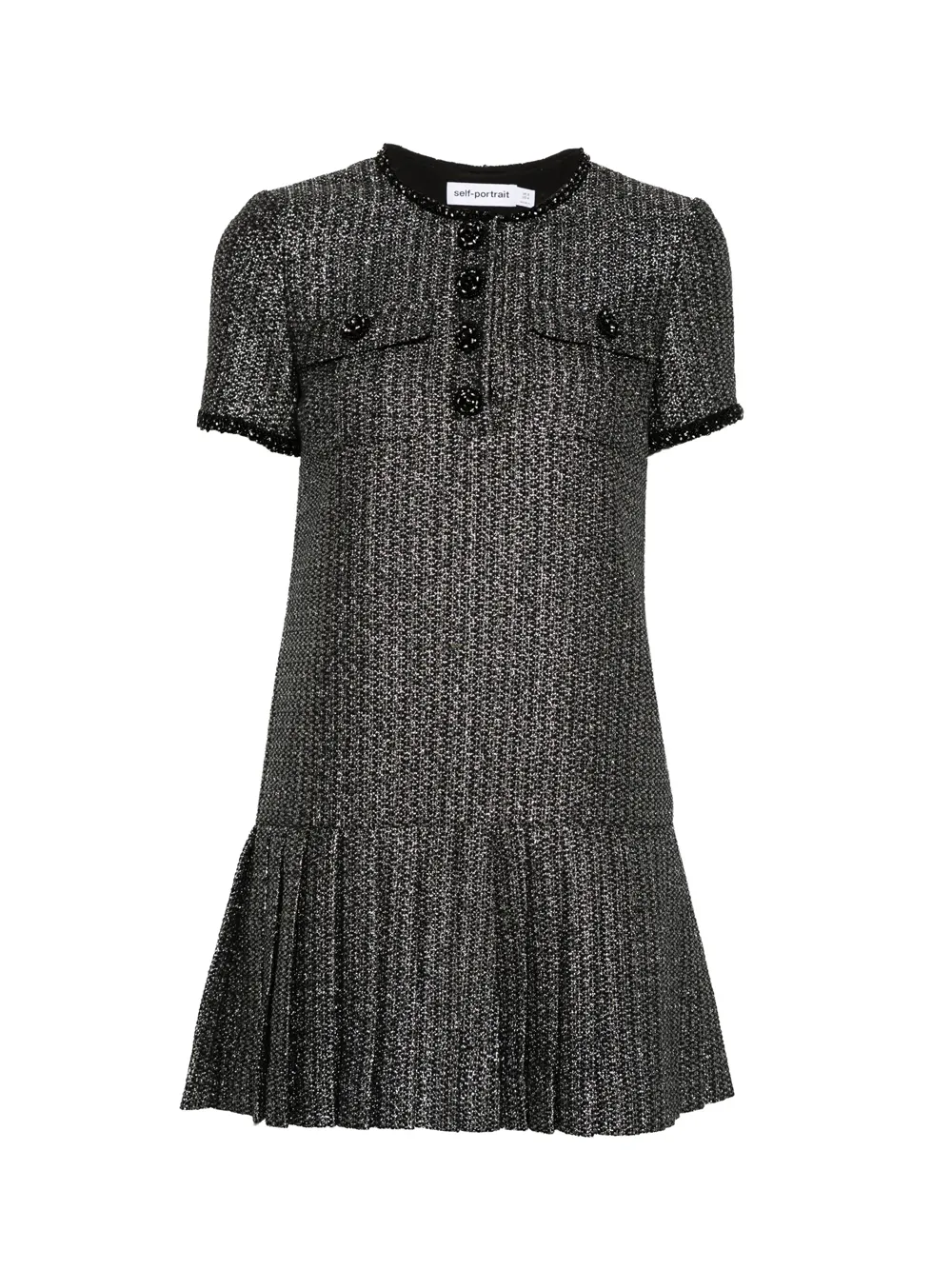 Metallic Boucle Mini Dress