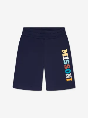 Missoni Boys Logo Jersey Shorts in Blue