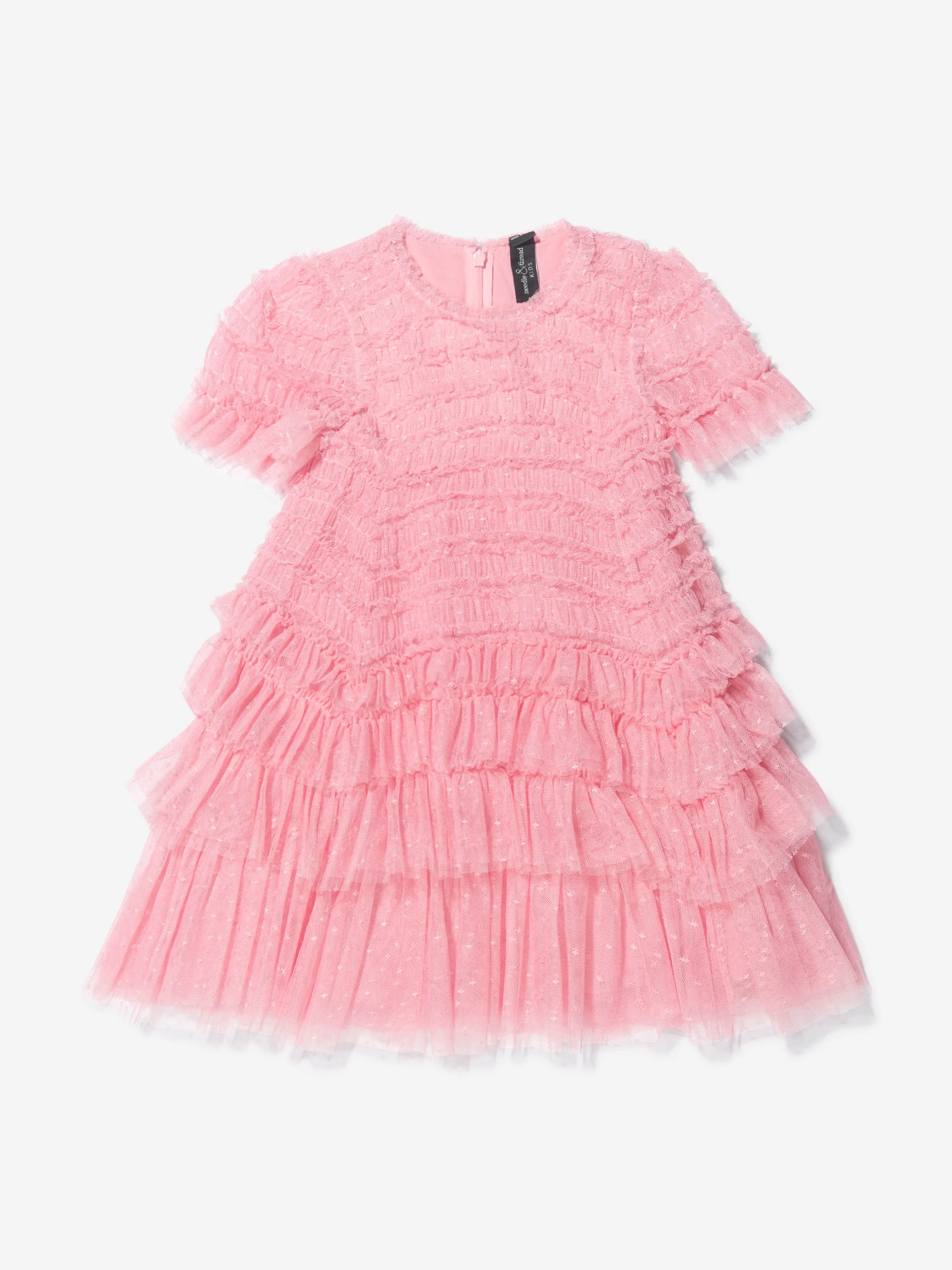 Needle & Thread Girls Valentine Ruffle Tulle Dress