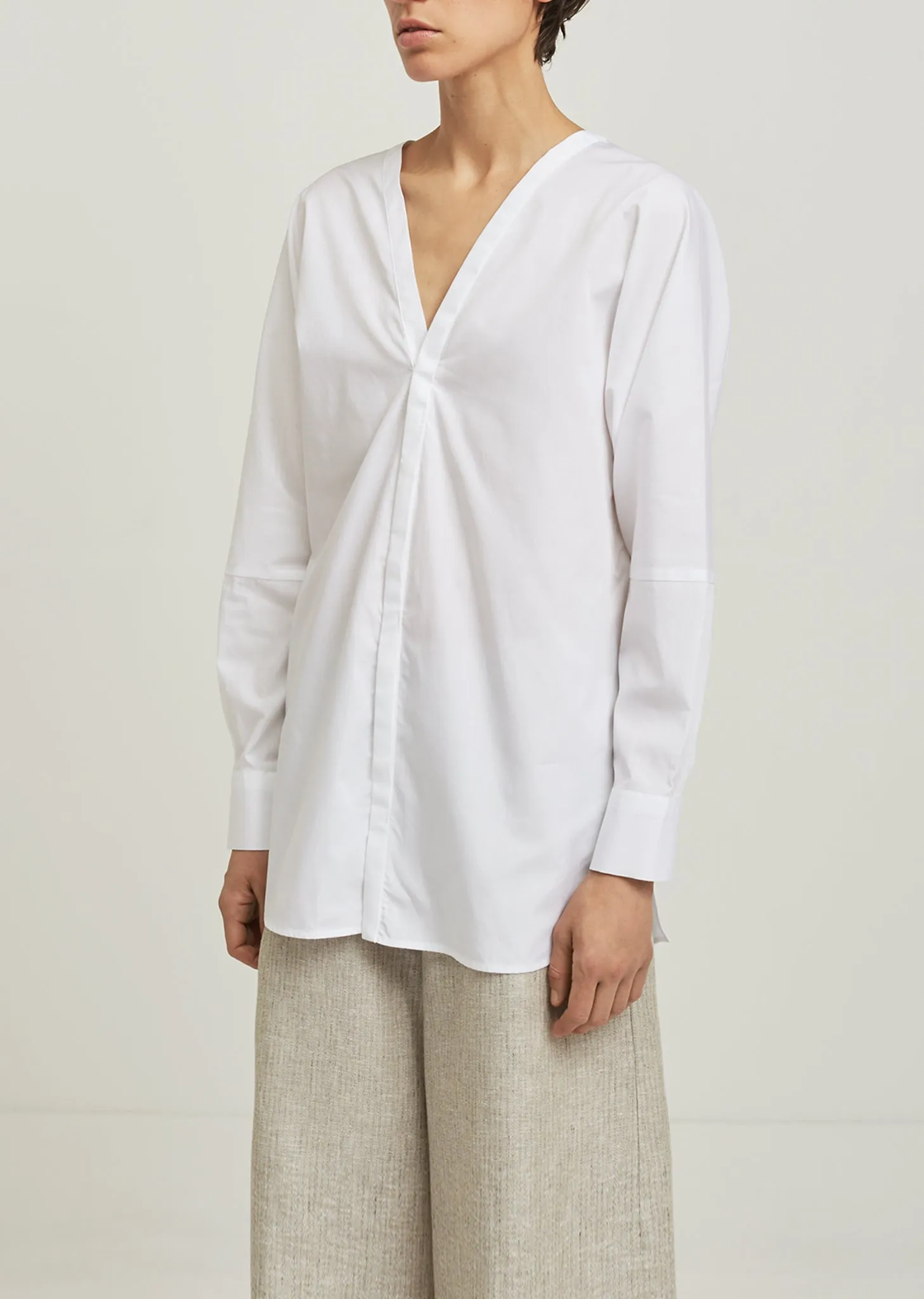 Official Double Button Down Cotton Blouse