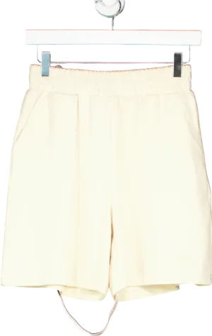 Oh Polly Sport Cream Elasticated Waist Shorts UK 10