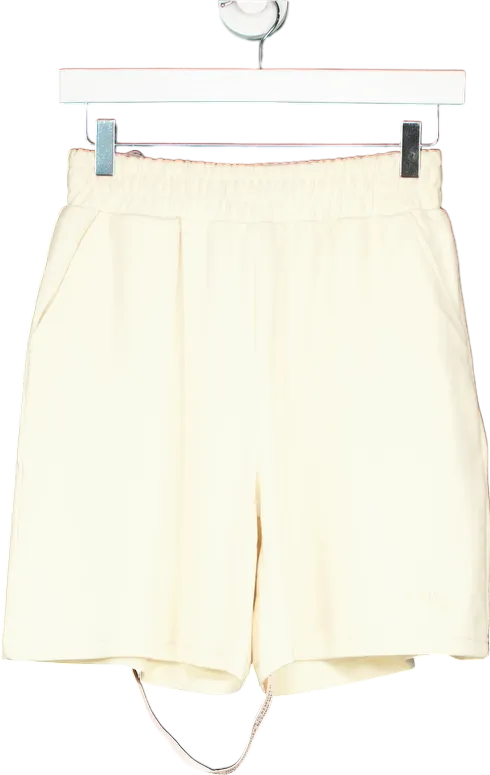 Oh Polly Sport Cream Elasticated Waist Shorts UK 10