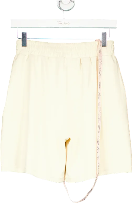 Oh Polly Sport Cream Elasticated Waist Shorts UK 10