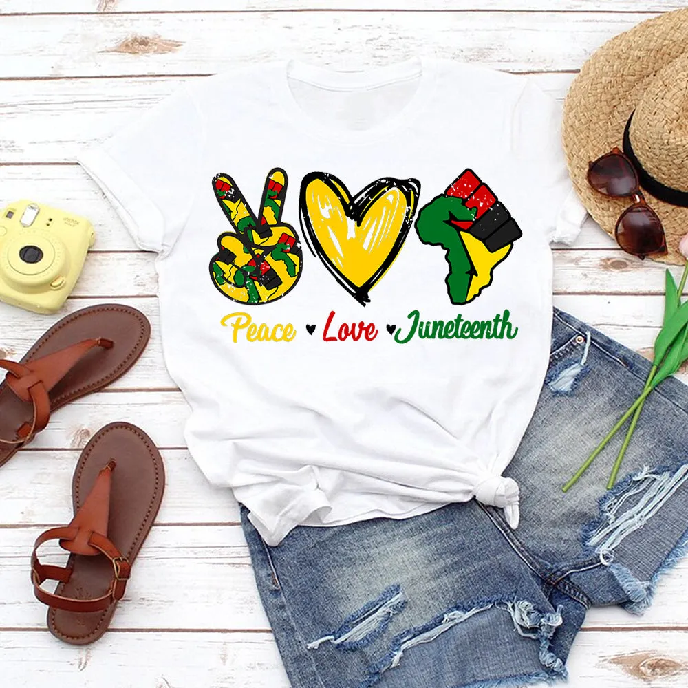 Peace Love Juneteenth T-Shirt