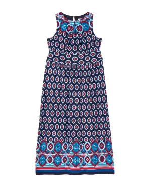 Prairie Sleeveless Maxi Dress | Navy / Red