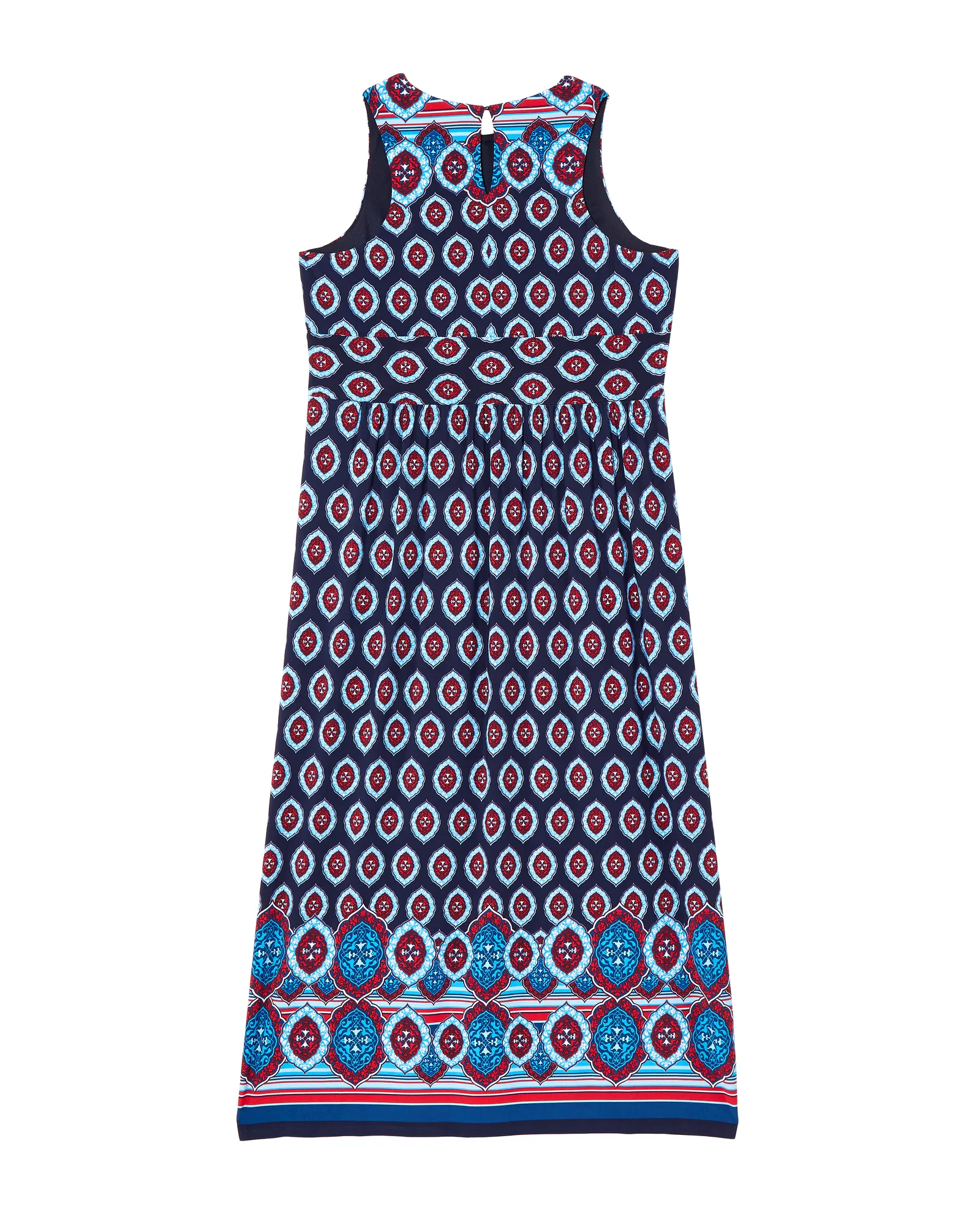 Prairie Sleeveless Maxi Dress | Navy / Red