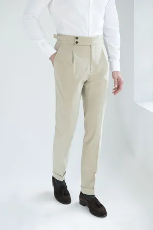 Sand cotton trousers "Soragna Capsule Collection" - Made in Italy