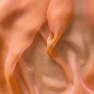 Semi-Sheer Iridescent Eat-A-Peach Silk Chiffon (Made in Italy)