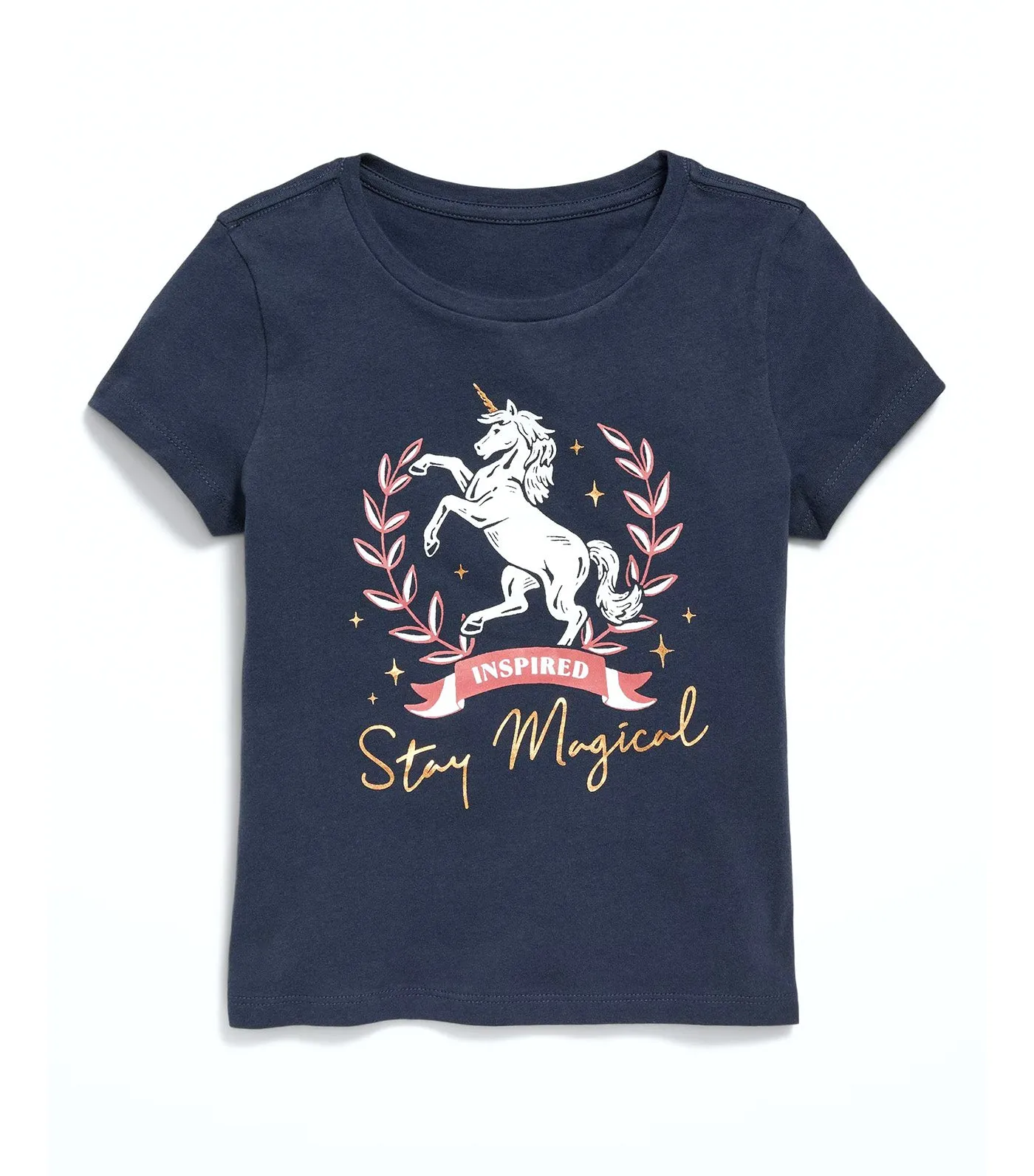 Short-Sleeve Graphic T-Shirt For Girls Dusk Navy