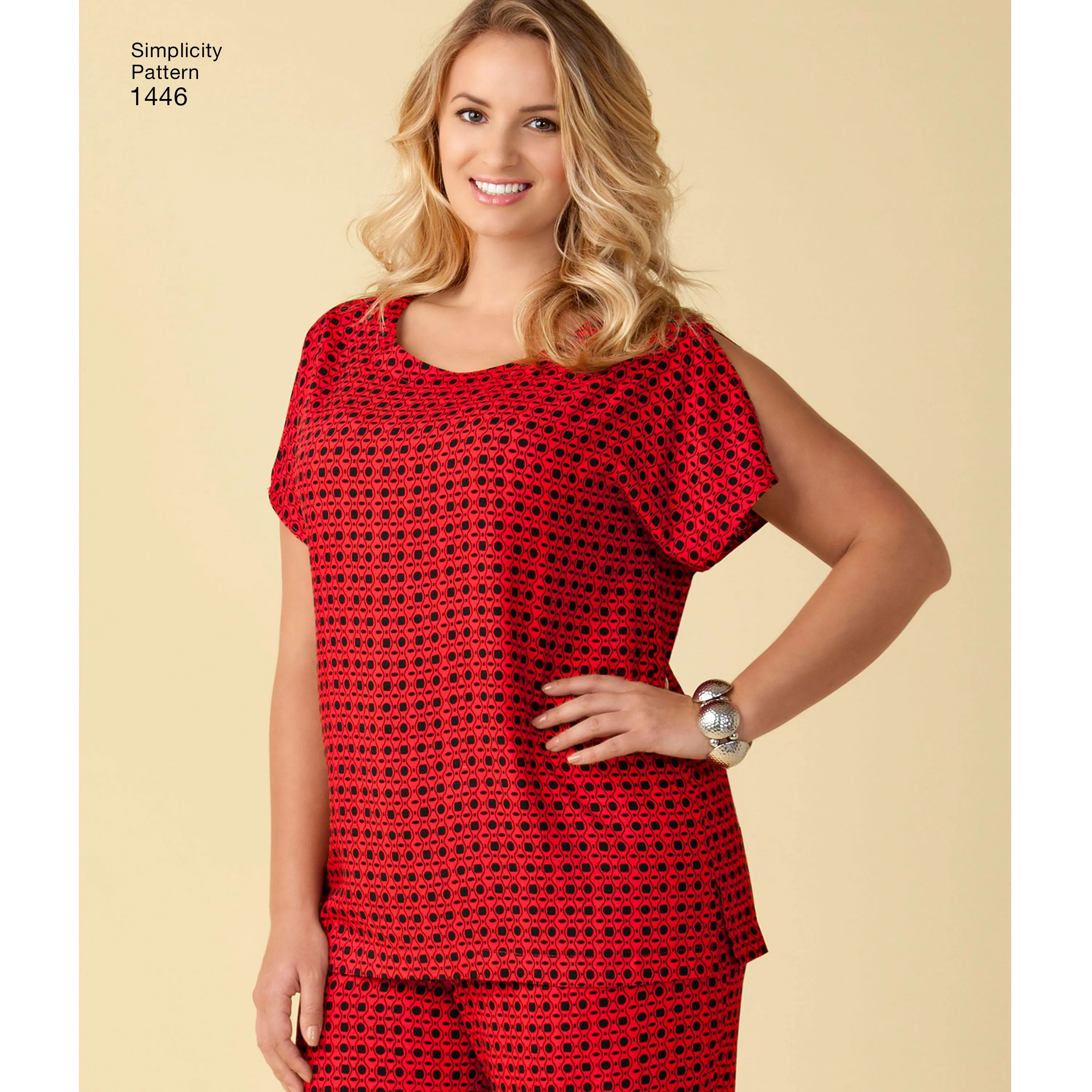 Simplicity Pattern 1446  Six Made Easy Pull on Tops and Trousers or Shorts for Plus Size