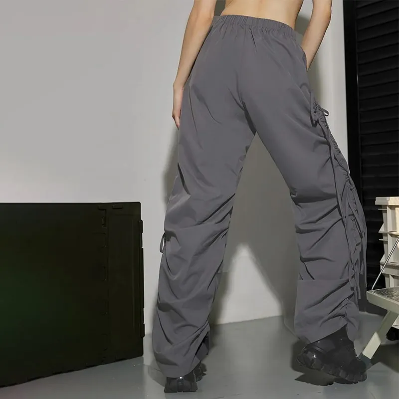 Slash Knee Street Style Cargo Pants