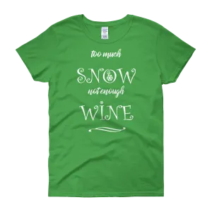 Snow & Wine Christmas Womens Tee