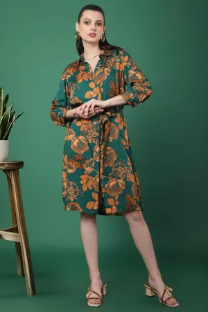 Sora Floral Printed Shirt Dress