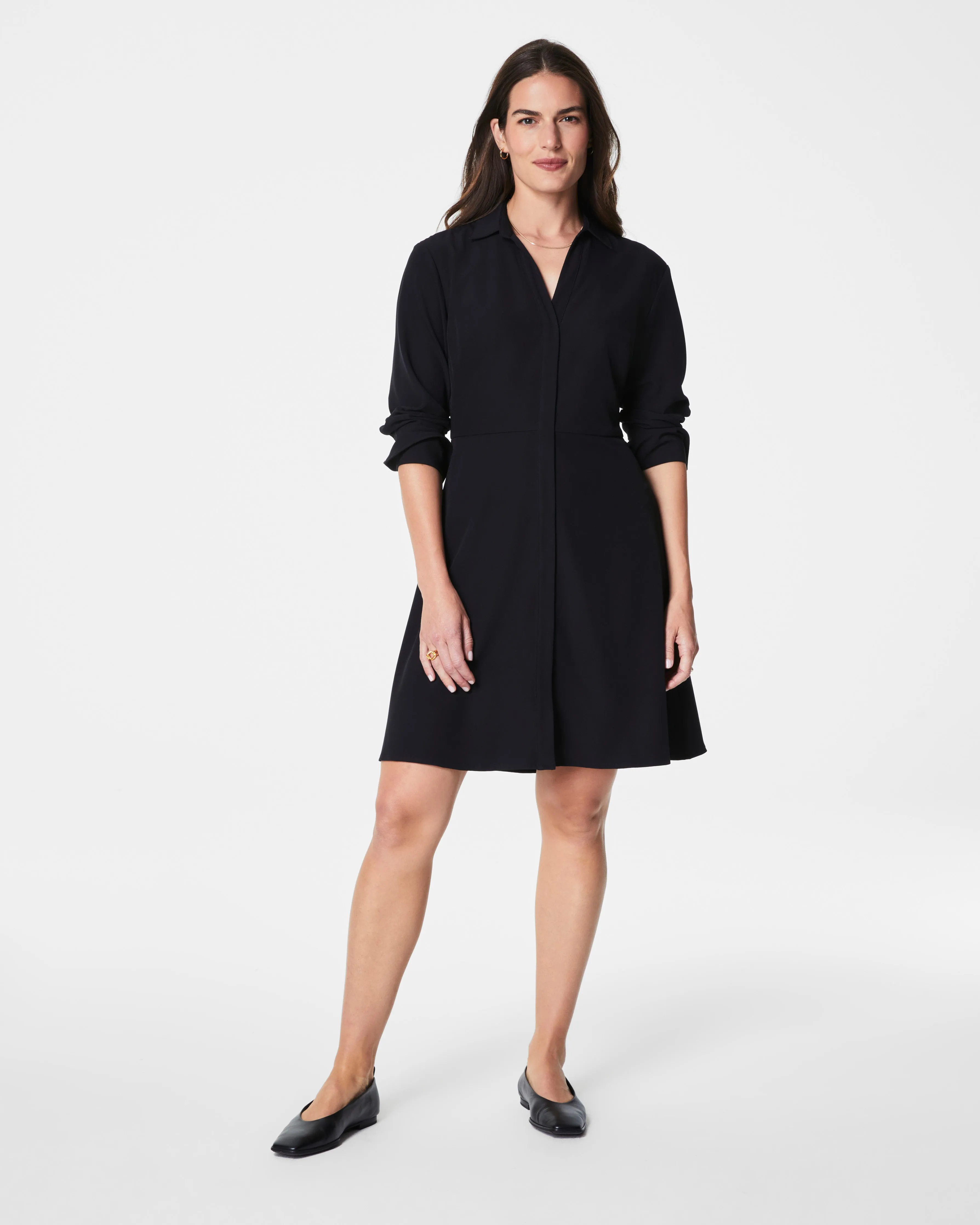 SPANX® Carefree Crepe Collared Shirt Dress