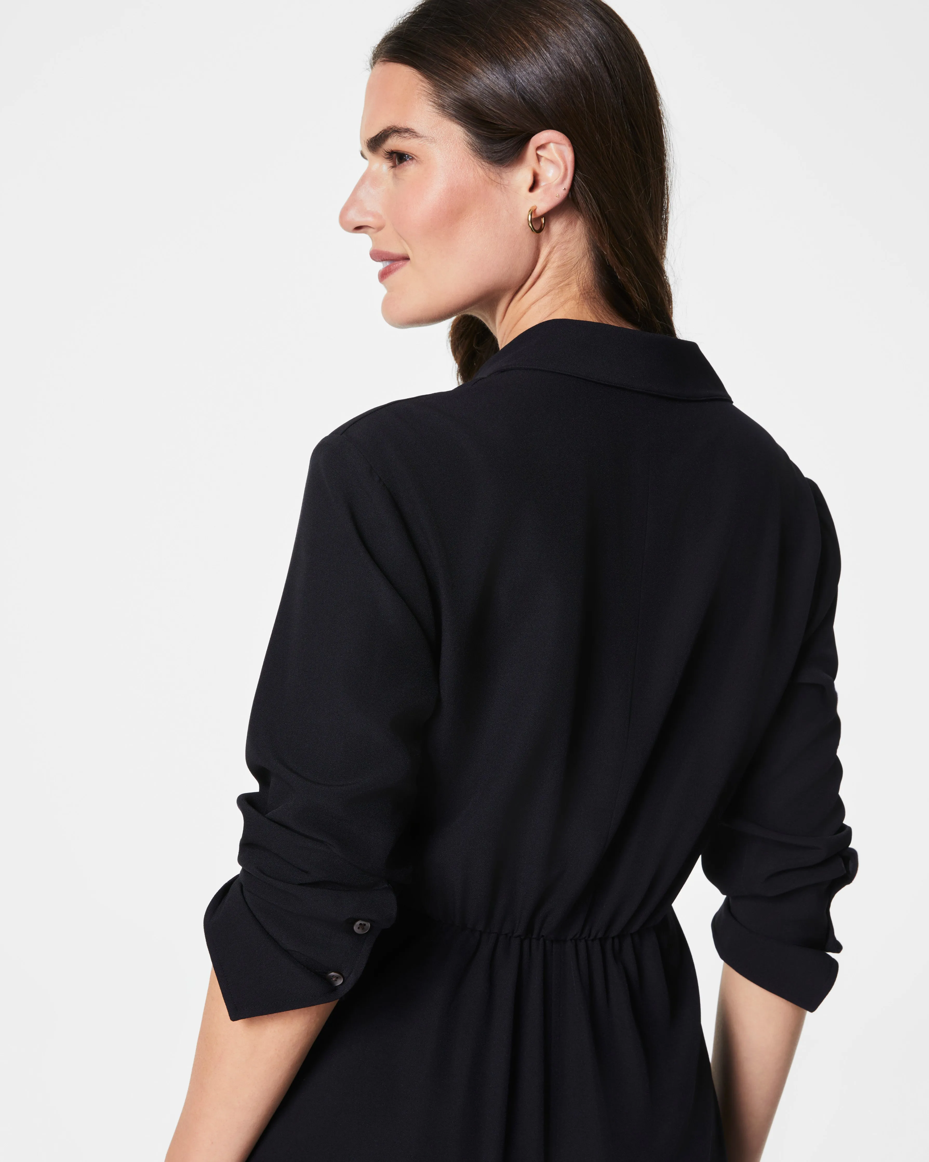 SPANX® Carefree Crepe Collared Shirt Dress