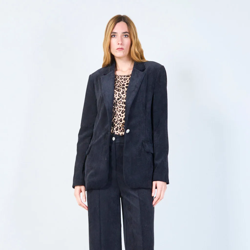 Tailored corduroy blazer wholesale