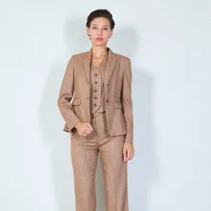 Textured tailored blazer with button details wholesale