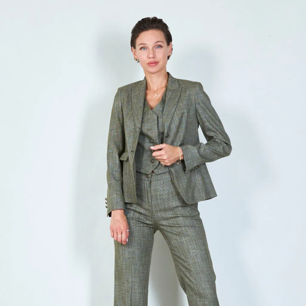 Textured tailored blazer with button details wholesale