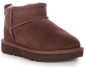 Ugg Australia Classic Ultra Mini In Choco For Toddler