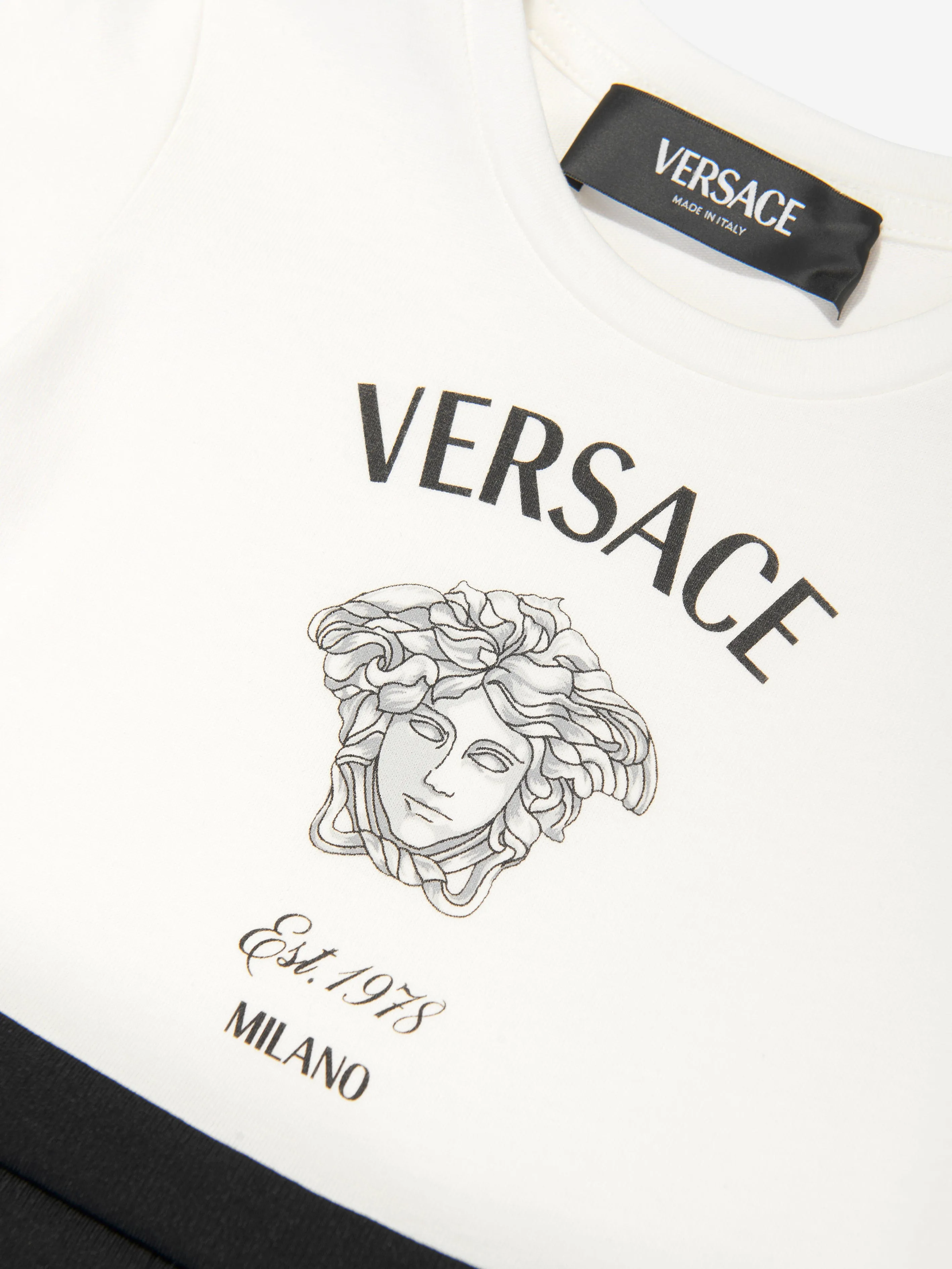 Versace Baby Girls Medusa Milano Dress in White