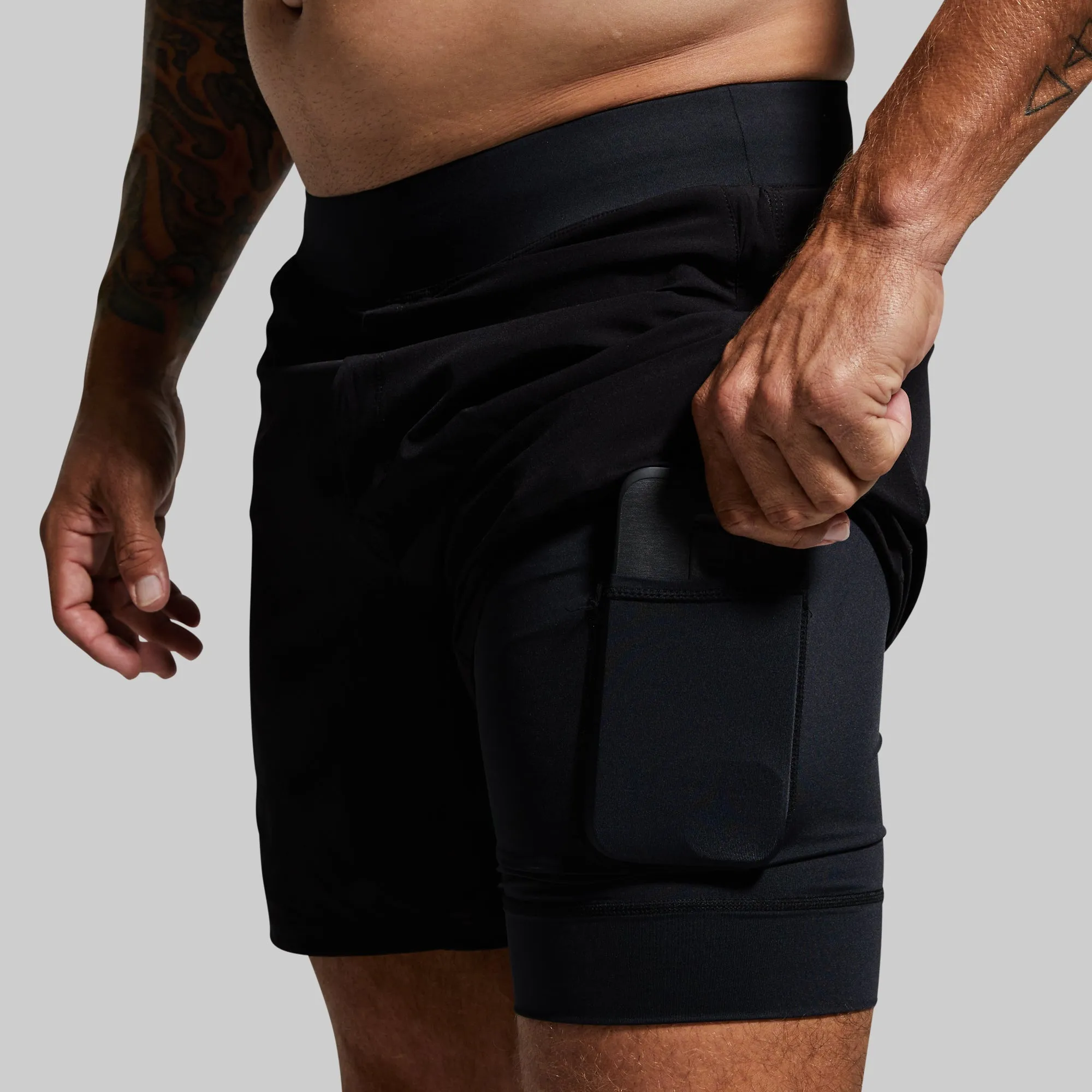 Versatile Short w/ Compression 7" (Black)