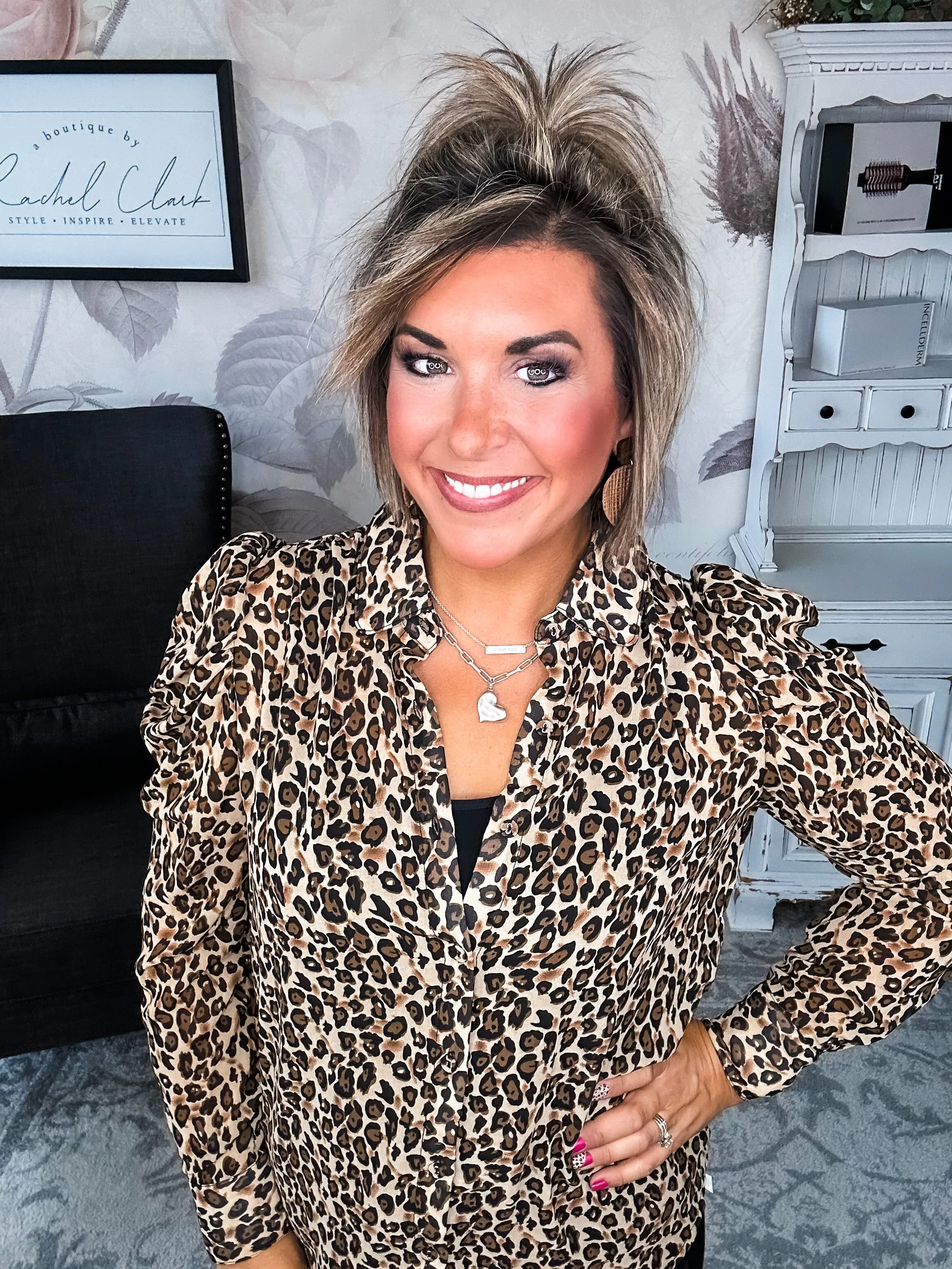 Watch Over You Leopard Blouse