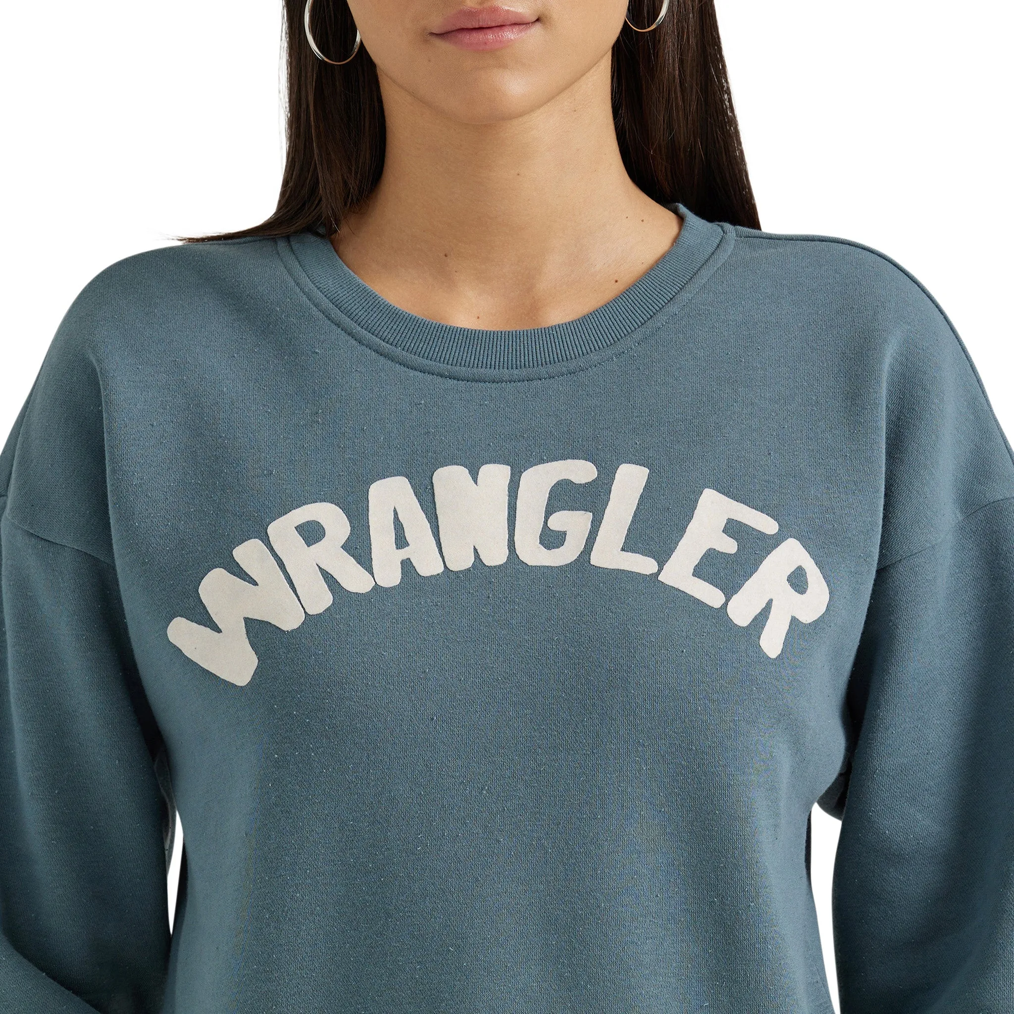 Wrangler Women's Retro Shabby Blue Logo Sweatshirt