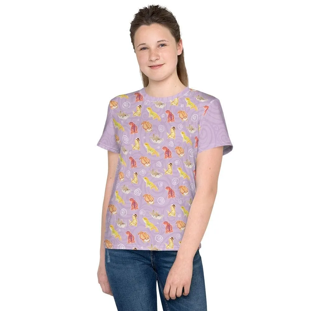 Youth Many Beardies, Cute Bearded Dragon Lizard Tee