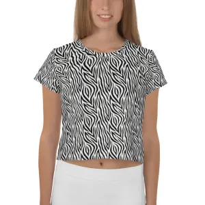 Zebra Print Crop Tee